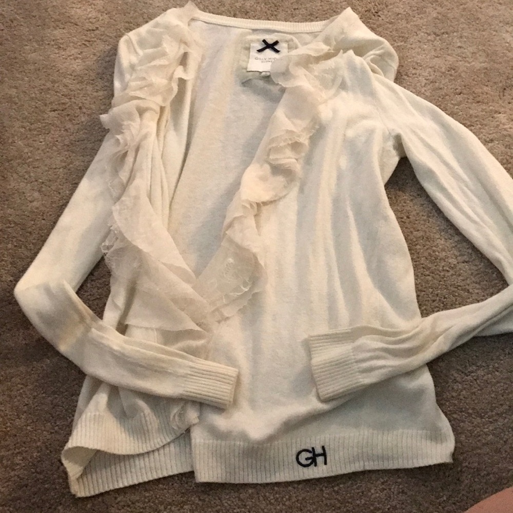 Ivory Gilly Hicks ruffle sweater